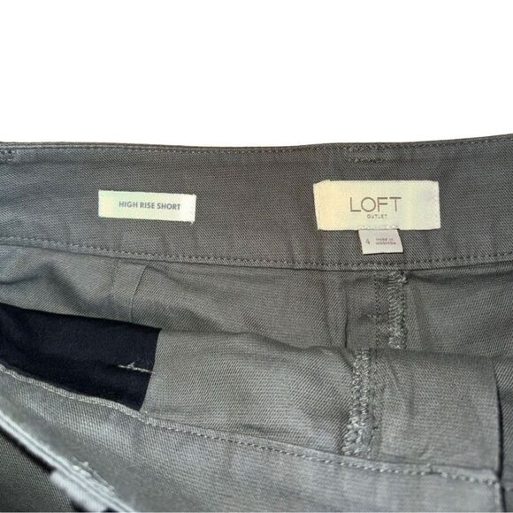 Loft Women’s Cotton Blend High Rise Short in Green - Size 4 - Picture 6 of 6